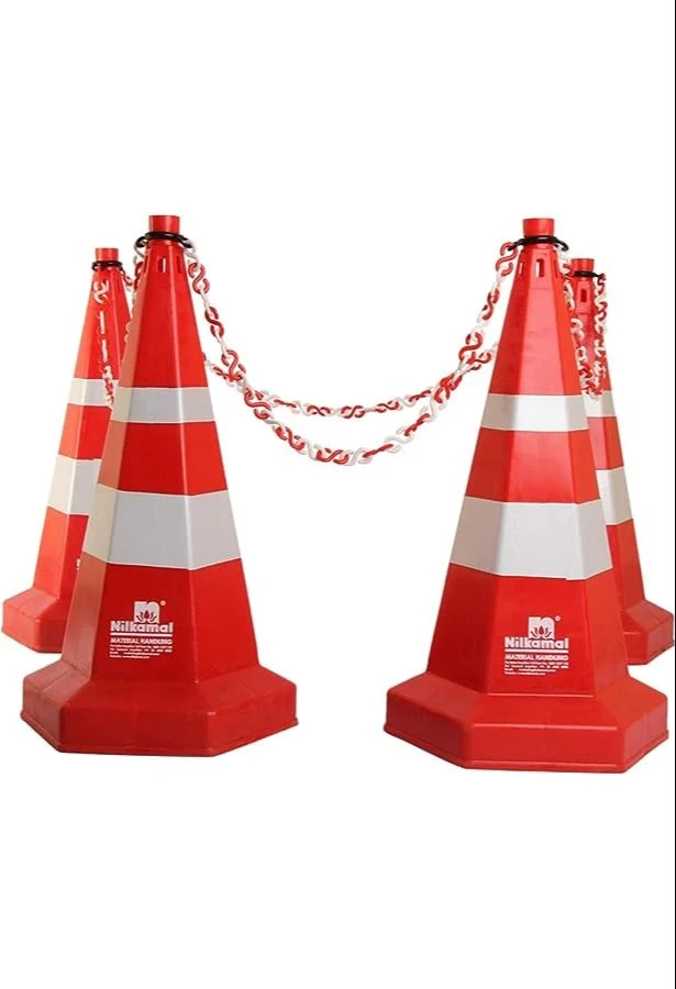 Hexagonal Traffic Cone - Color: Red