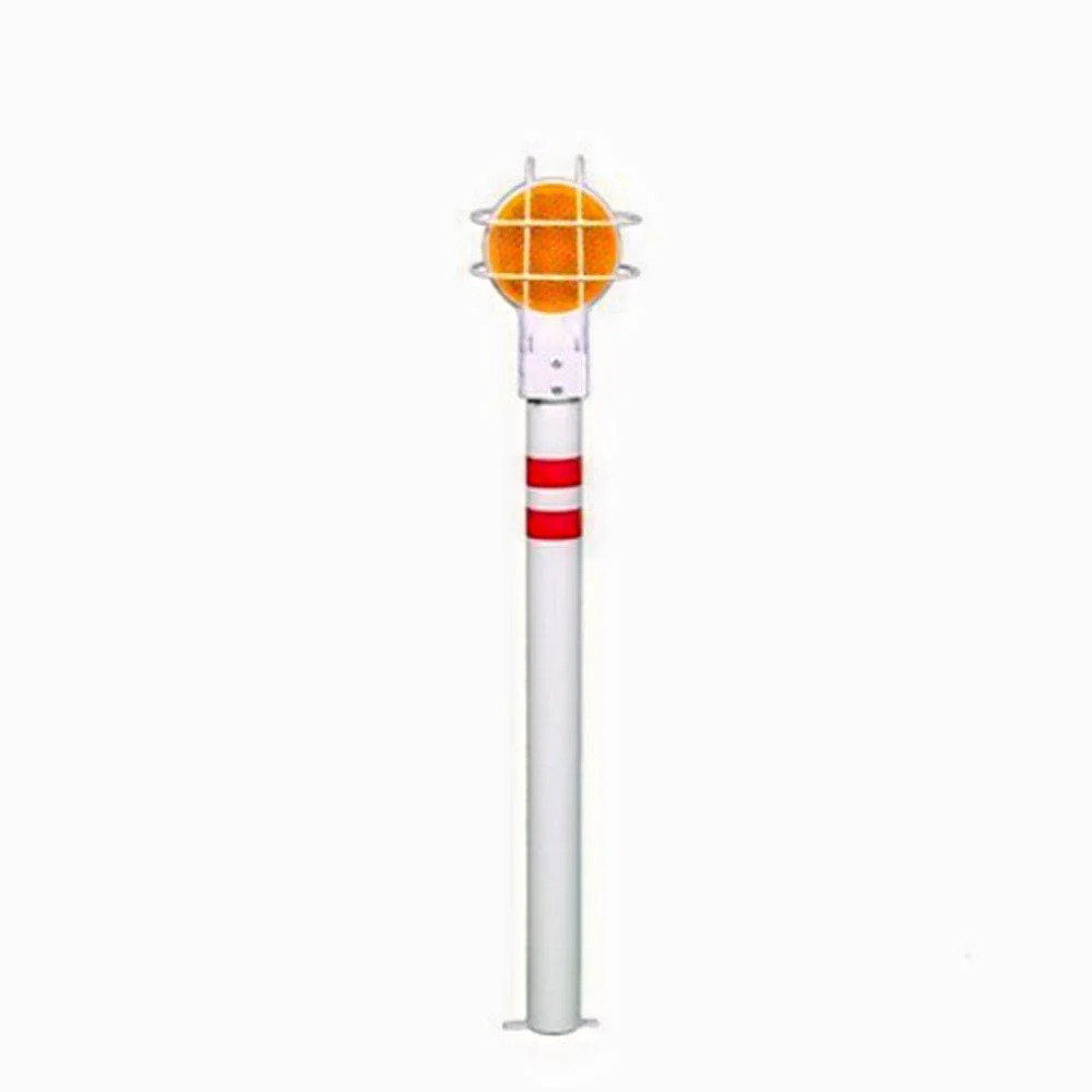 Metal Road Delineator - Color: Yellow Reflector