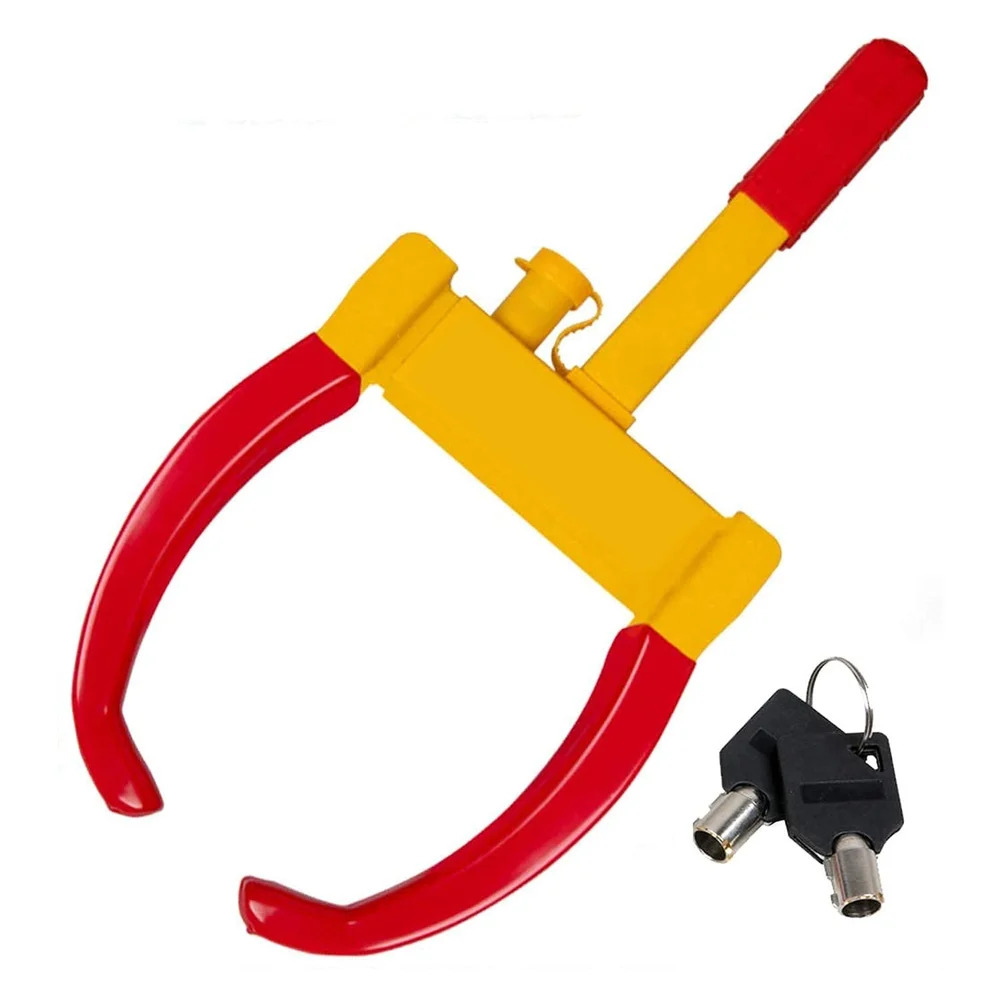 Car Wheel Lock - Steel Material, 420x200mm Size | Durable Design For No-parking Zones, 2.5kg Weight, 1-year Warranty