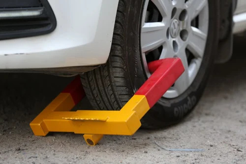 Car Wheel Lock - Steel Material, 420x200mm Size | Durable Design For No-parking Zones, 2.5kg Weight, 1-year Warranty