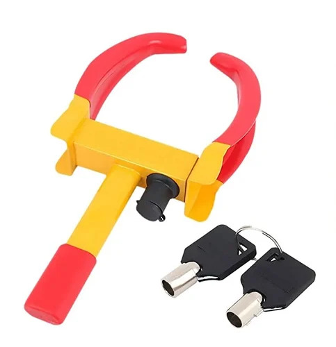 Car Wheel Lock - Steel Material, 420x200mm Size | Durable Design For No-parking Zones, 2.5kg Weight, 1-year Warranty