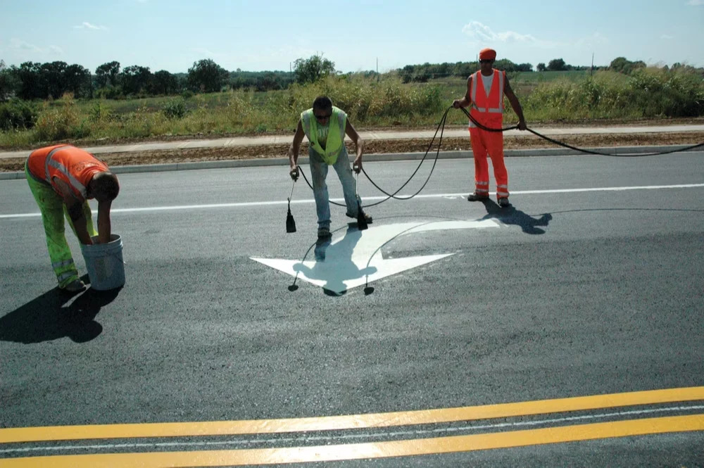 Thermoplastic Paint Arrow Marking Service