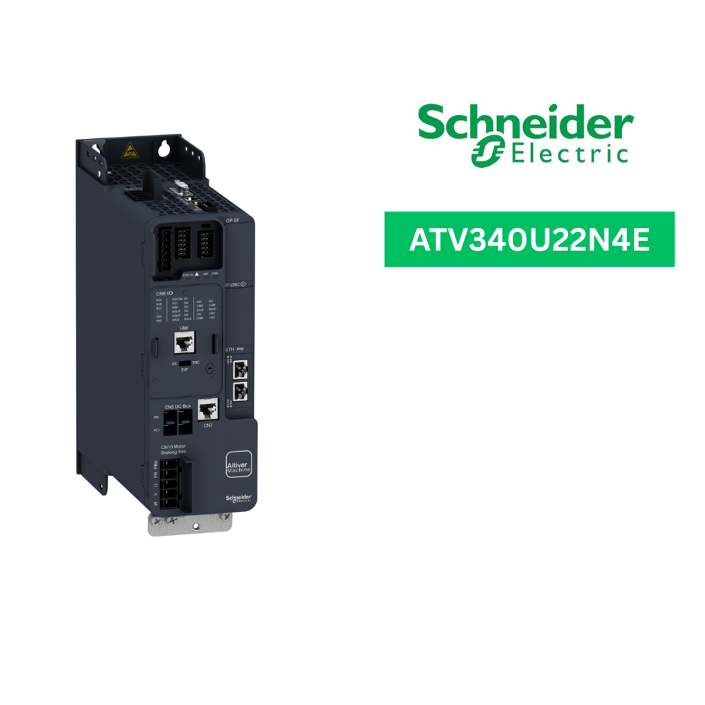 ATV340U22N4E-variable speed drive, Altivar Machine ATV340, 2.2kW, heavy duty, 400V, 3 phases, Ethernet