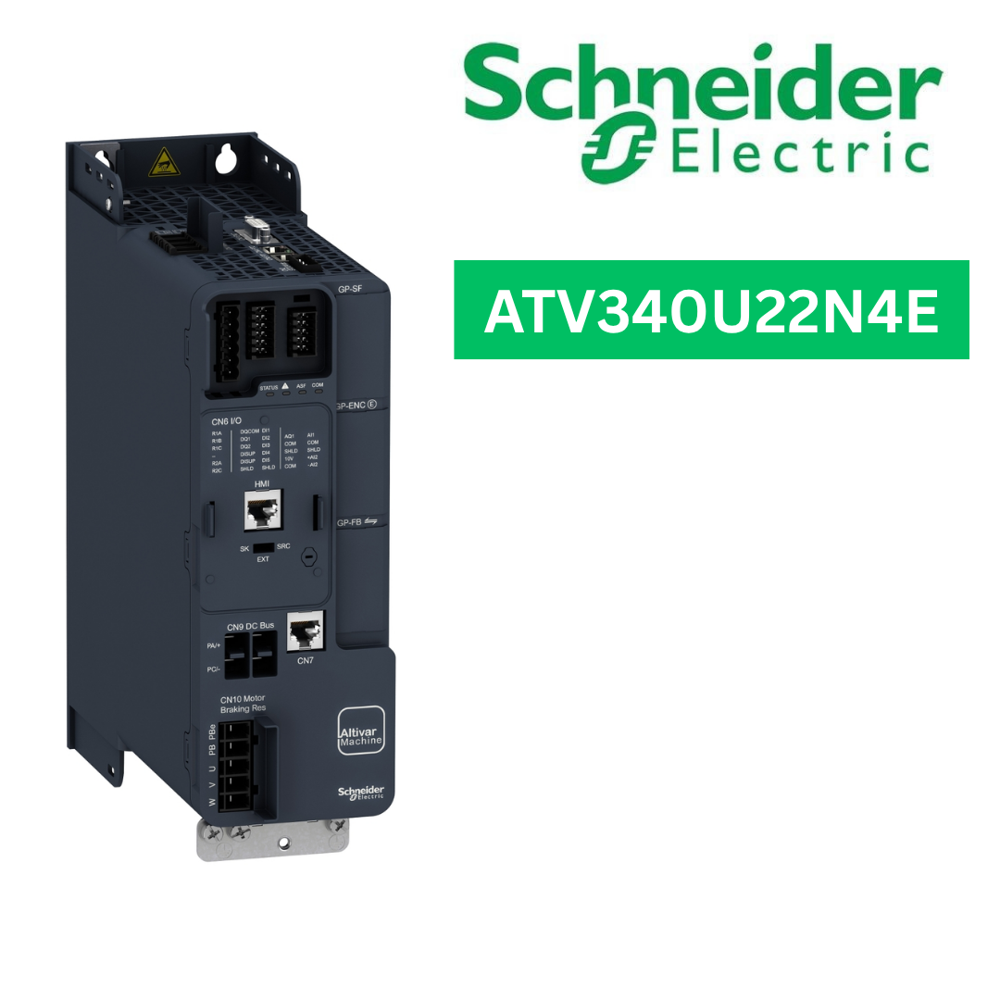 ATV340U22N4E-variable speed drive, Altivar Machine ATV340, 2.2kW, heavy duty, 400V, 3 phases, Ethernet