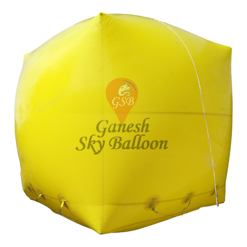 Yellow Color Square Shape Advertising Sky Balloon