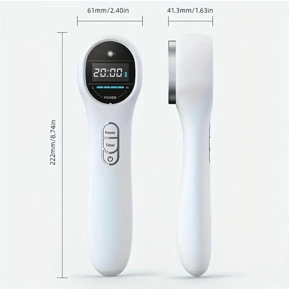 Handy Laser Therapy Device For Back Pain Handheld Model Compact For Pain Relief And Rehabilitation Rechargable Laser Equipment Pocket Device, White - Features: Good Quality