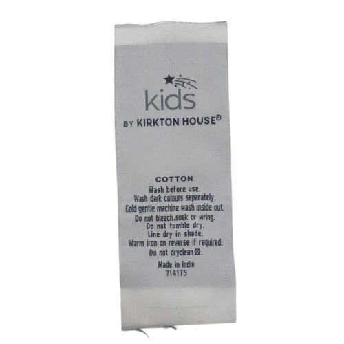 Polyester Clothing Label - Color: White
