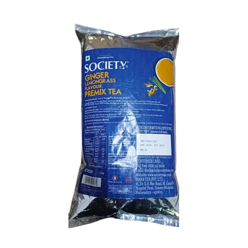 1Kg Pouch Society Ginger Lemongrass Tea Premix - Physical Form: Dried