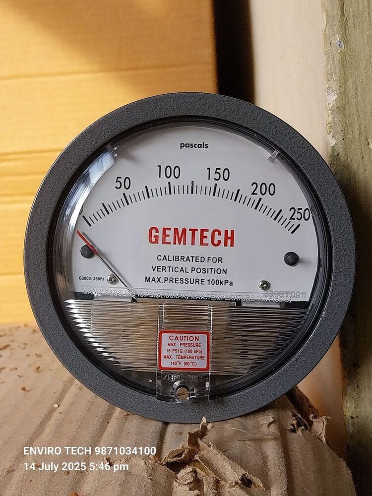 Clean Room Differential Pressure Gauge GEMTECH INSTRUMENT