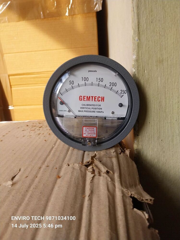 Clean Room Differential Pressure Gauge GEMTECH INSTRUMENT