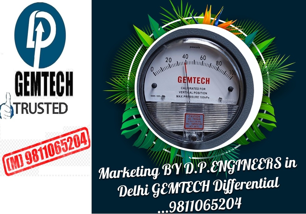 Popular Cities GEMTECH Differential Pressure Gauge Wholesalers for Bhubaneshwar