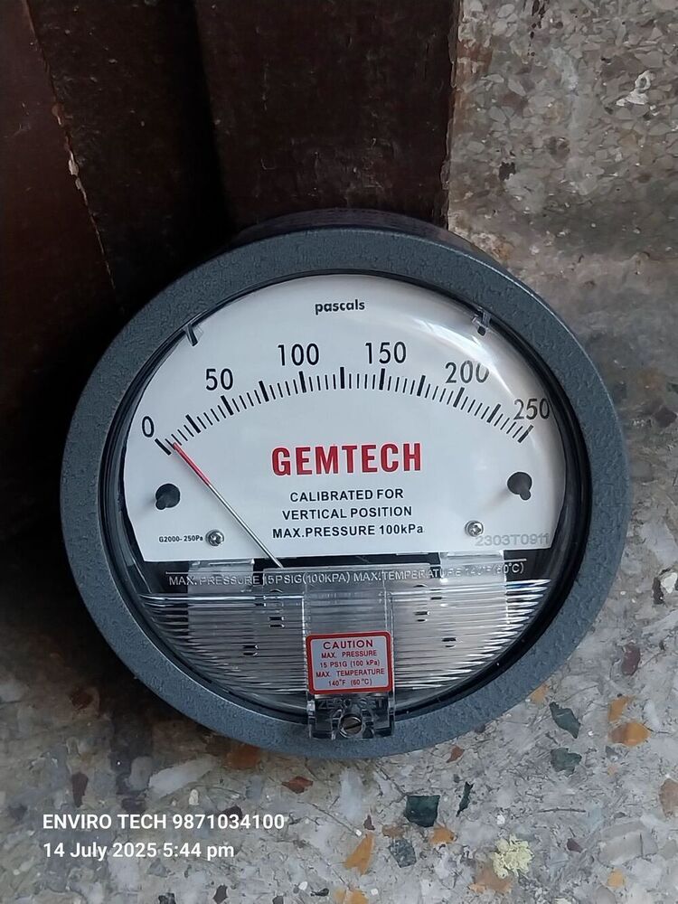 Clean Room Instruments Differential Pressure Gauge GEMTECH