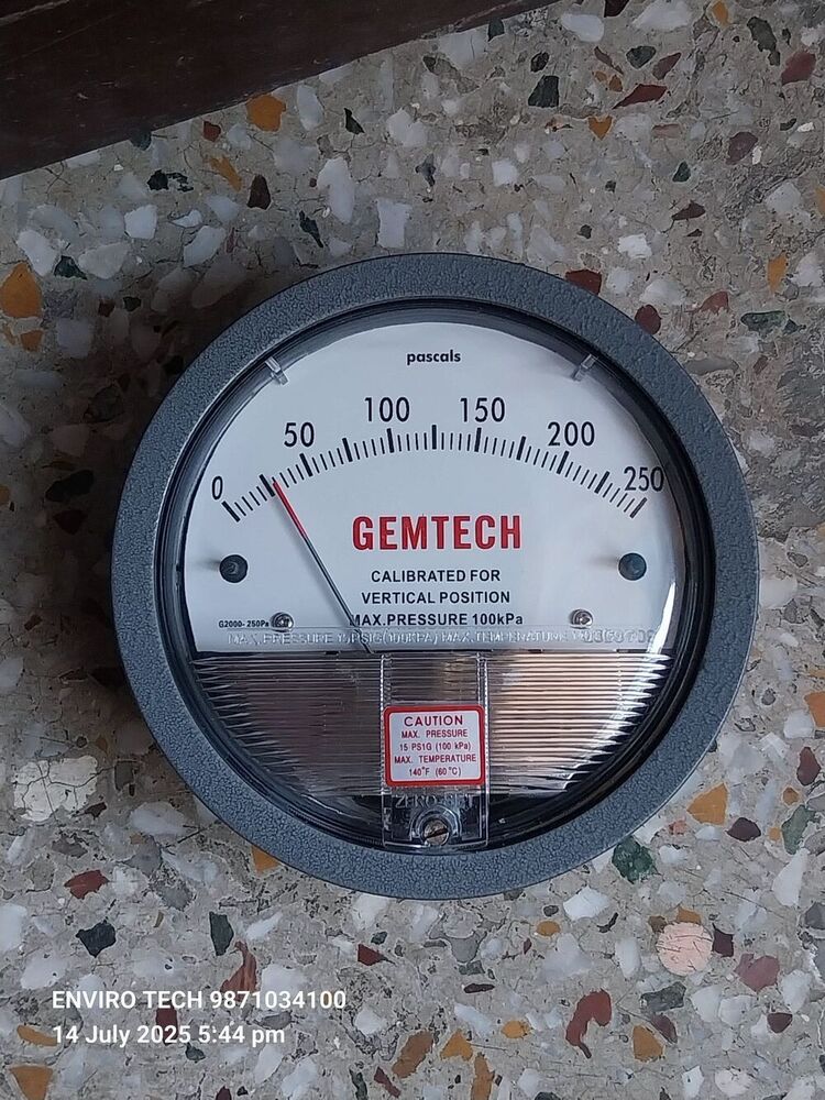 Clean Room Instruments Differential Pressure Gauge GEMTECH