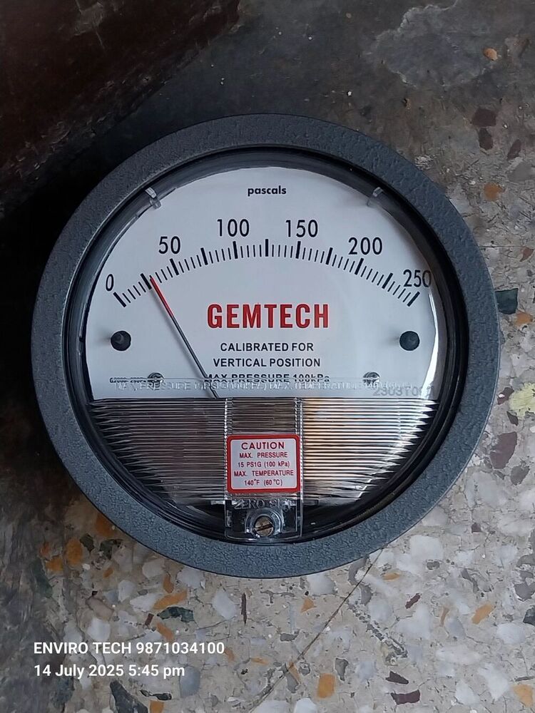 Clean Room Instruments Differential Pressure Gauge Gemtech