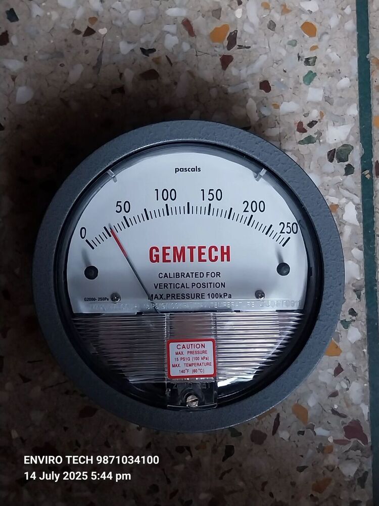 Clean Room Instruments Differential Pressure Gauge GEMTECH