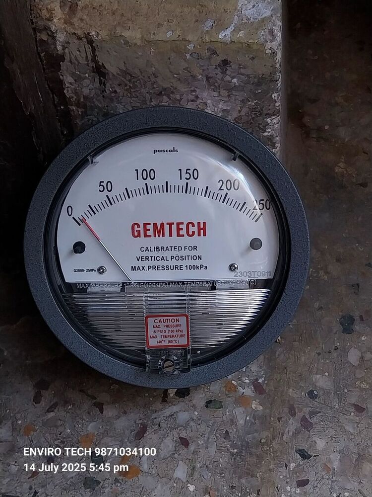Clean Room Instruments Differential Pressure Gauge GEMTECH