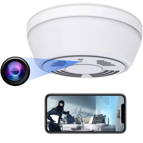 Smoke Detector Camera - Color: White