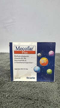 Mecofar Plus Methylcobalamin VitaminB1 B6 Niacinamide D Panthenol Injection
