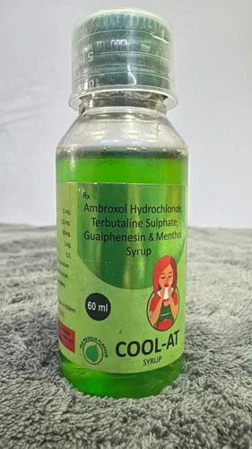 Cool At Ambroxol Hydrochloride Terbutaline Sulphate Guaiphenesin Menthol Syrup