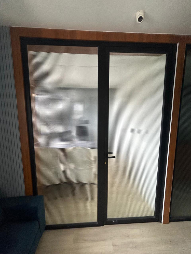 Aluminium Office Door - Color: Black