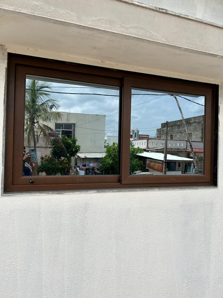 Aluminium Sliding Window - Color: Brown