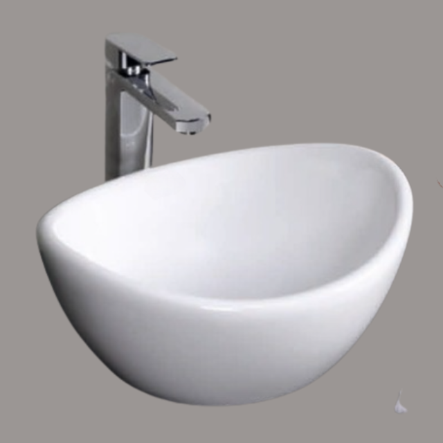Table Top Ceramic Basin 03 - Color: White