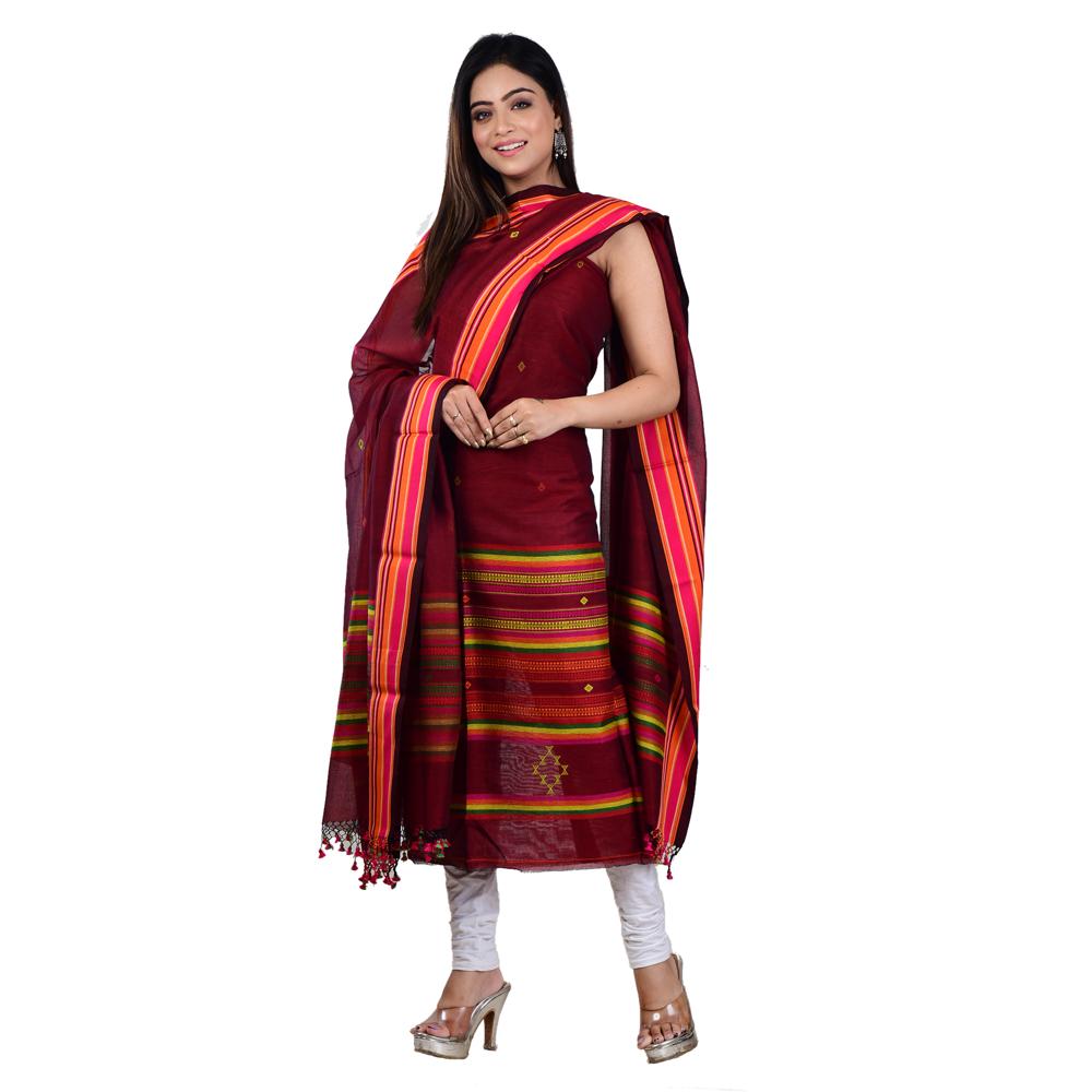 Handloom Cotton 3 Piece Suit
