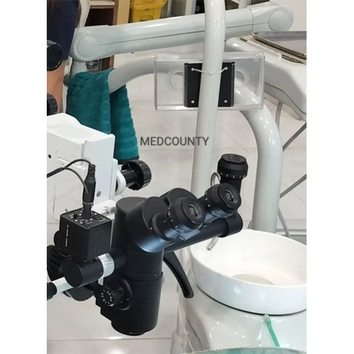 Medcounty Dental Microscope with Monocular Attachment - Durable Manual Operation, 100 Watt Electric Power, Dual Voltage 110V/220V, Available in Black, White, Z-Black