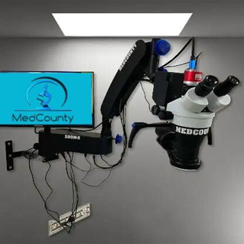 Medcounty Dental Wall Mount Microscope - Color: Black