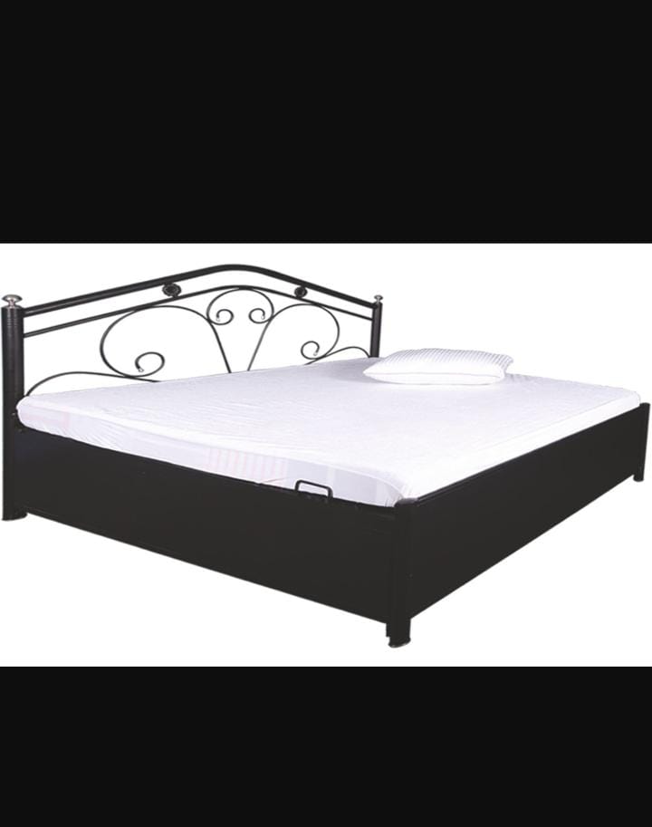 OM WOODS DB 168 6*5 METAL BED - 18 Gage Iron Frame With 7 Tank Powder Coating, Eco-Friendly Home Furniture, Indoor Use, Polished Finish