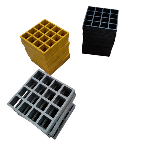 Frp Grating - Fiber Reinforced Plastic, Rectangular Shapes Available, Yellow, Black, Blue Colors, Galvanized Surface Treatment For Corrosion Resistance
