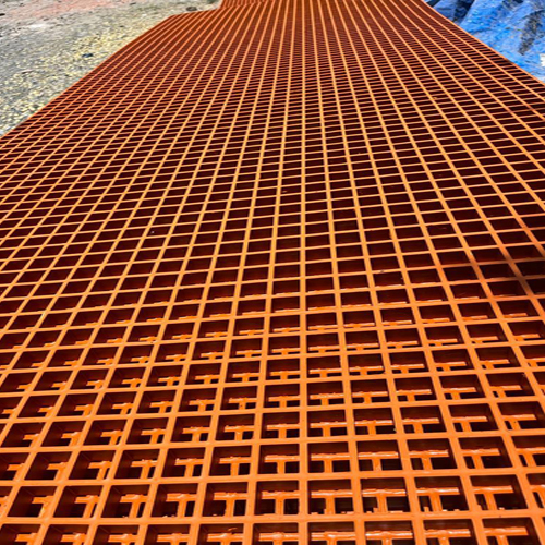 Frp Grating - Fiber Reinforced Plastic, Rectangular Shapes Available, Yellow, Black, Blue Colors, Galvanized Surface Treatment For Corrosion Resistance