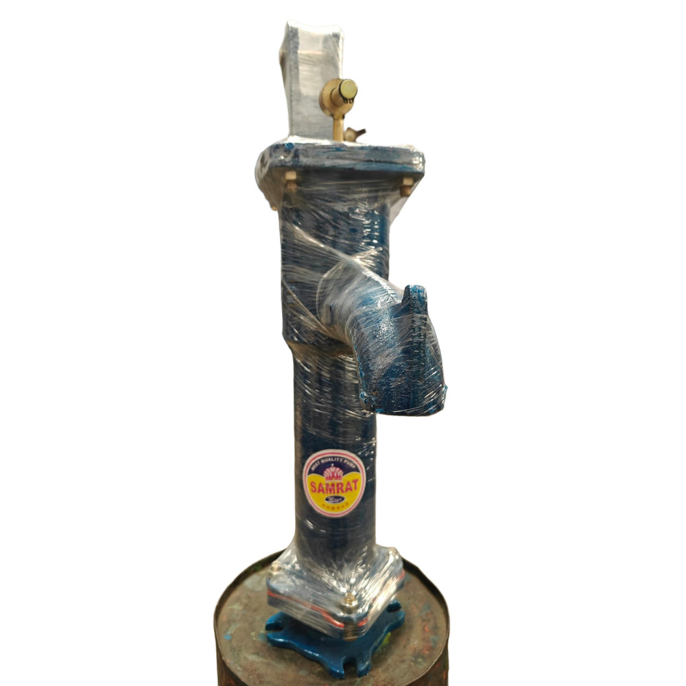 Cast Iron Hand Pump - Color: Blue