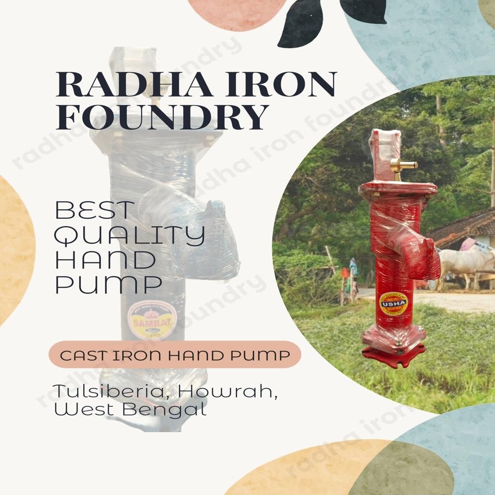 SINGUR HAND PUMP - Iron, Standard Size, Red Color | Cylindrical Shape, 15-18 Kilograms Weight, Manual Operation Ideal for Various Applications