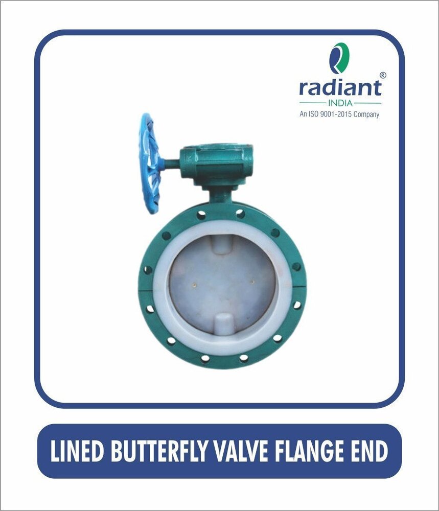 PFA Lined Flange End Butterfly Valve