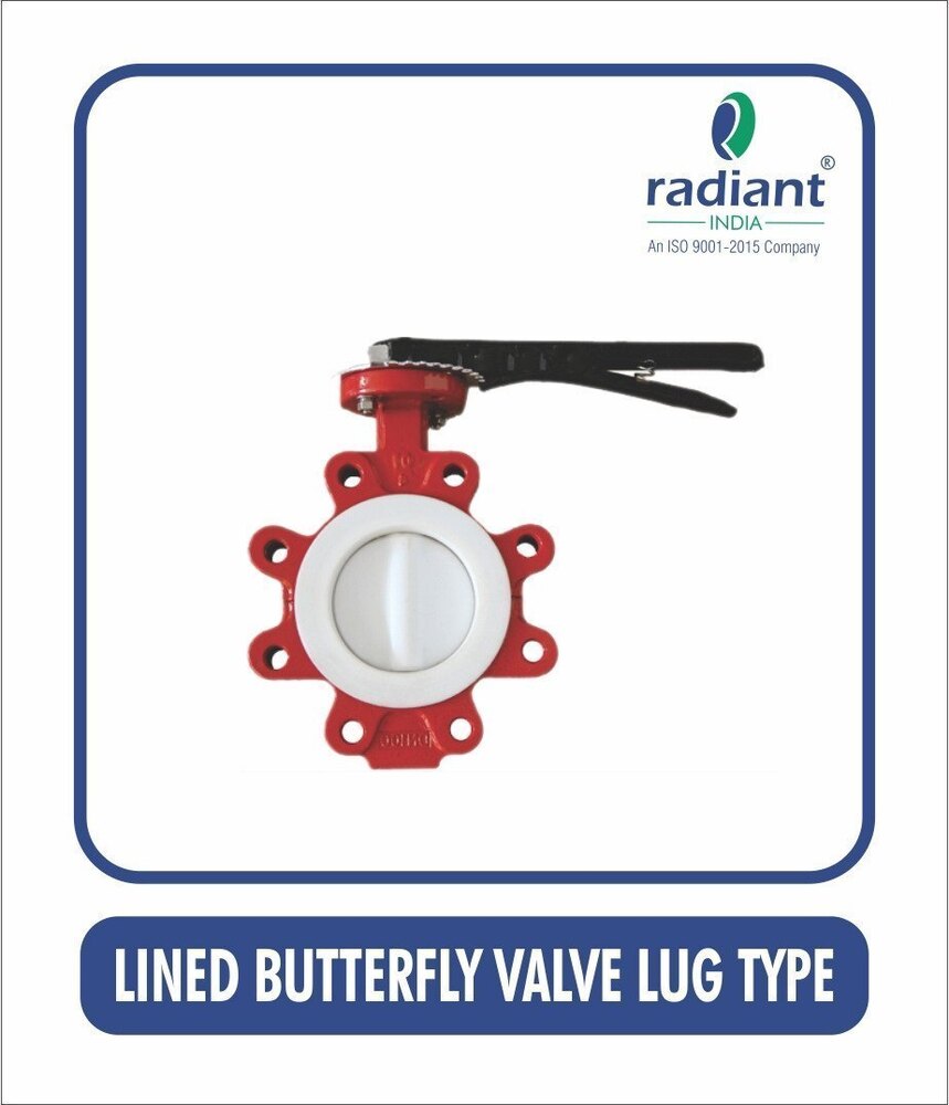 PFA Lined Lug Type Butterfly Valve