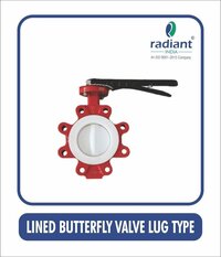 Pfa Lined Lug Type Butterfly Valve - Color: As Per Requirements