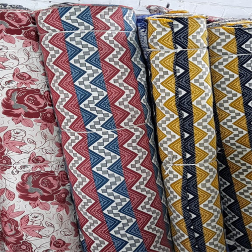 Printed Cotton Fabric Rolls - 40m Length, 126in Width, Multicolor Jacquard Printed Cotton | Machine Washable, Soft & Breathable Texture