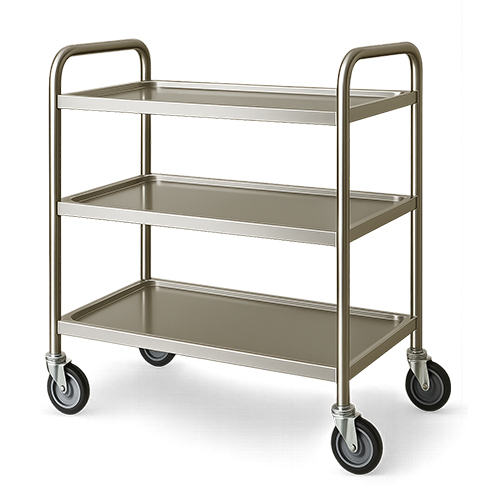 सिल्वर किचन सर्विस टрол्ली