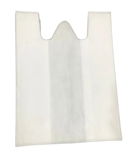 White W Cut Non Woven Plain Bag