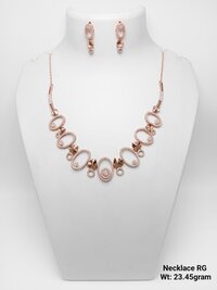 92.5 silver necklace rose gold