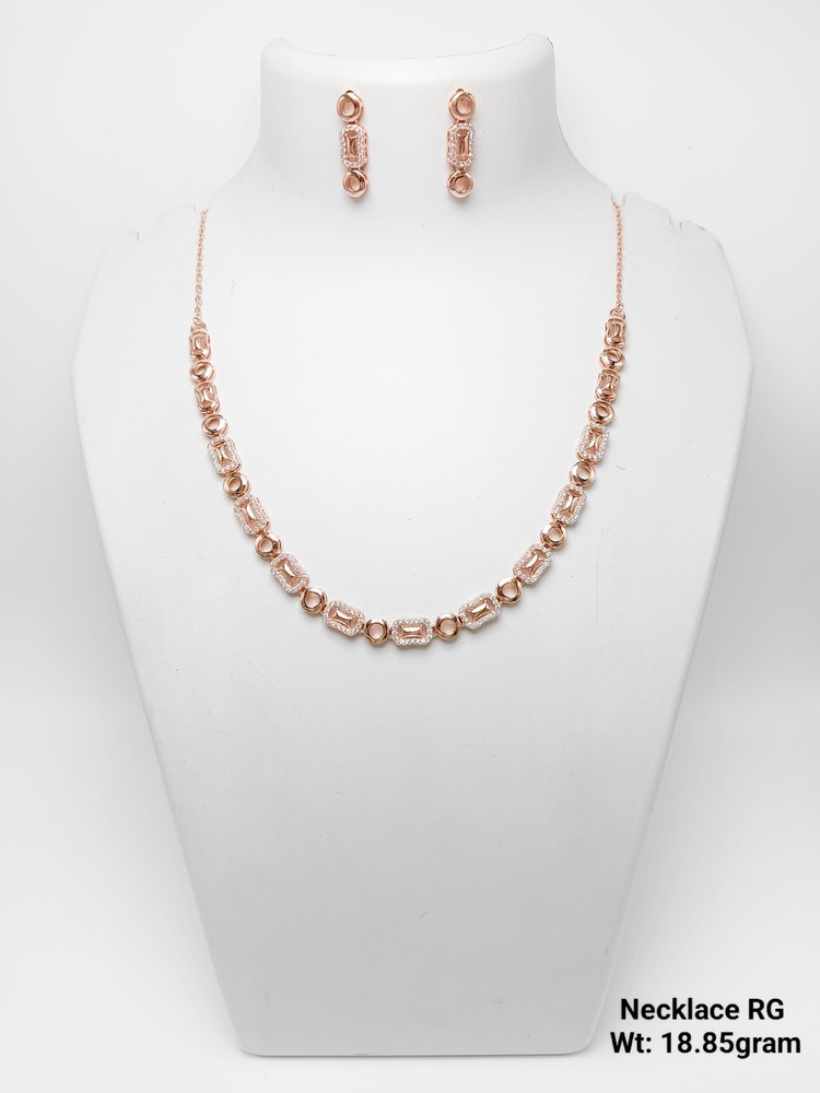 92.5 silver necklace rose gold