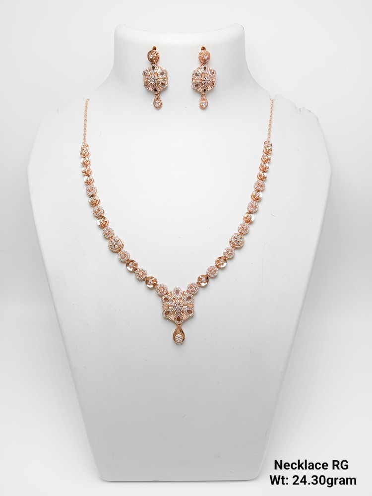 92.5 silver necklace rose gold