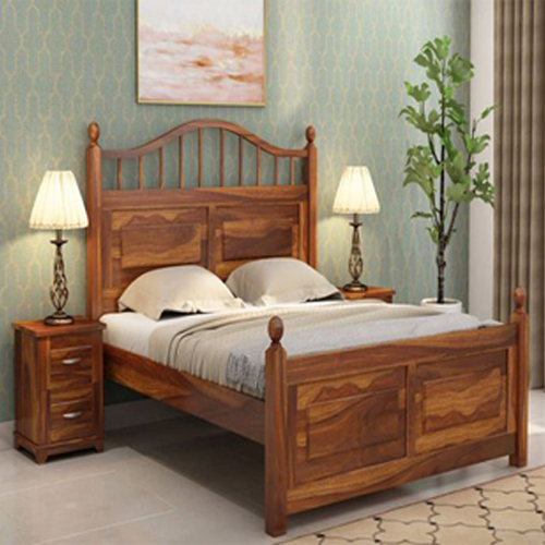 Adams Queen Size Bed Without Storage - Color: Brown