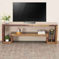 Hardwood Wooden Tv Cabinet - Color: Brown