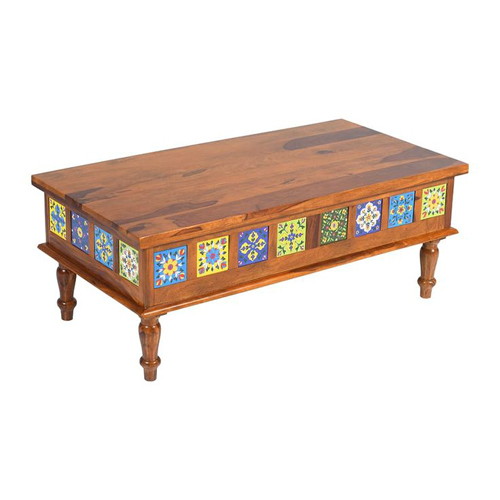 Solid Wooden Coffee Table - Color: Brown