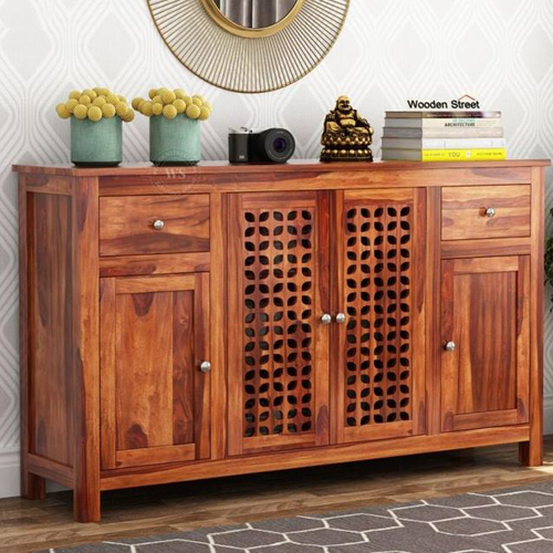 Solid Wooden Sideboard - Color: Brown