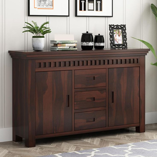 Solid Wooden Sideboard - Color: Brown