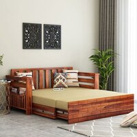 Solid Wooden Sofa Cum Bed