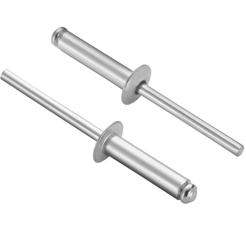 Aluminum Rivet - Carbon Steel, Various Sizes, Sleek Silver Color, Round Shape | Durable, Polished Finish for Industrial Use, Versatile Design